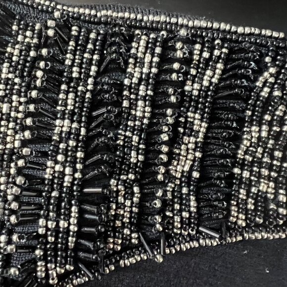 Vintage Marciano Black Dress Beaded Mini Retro Small - Picture 8 of 12